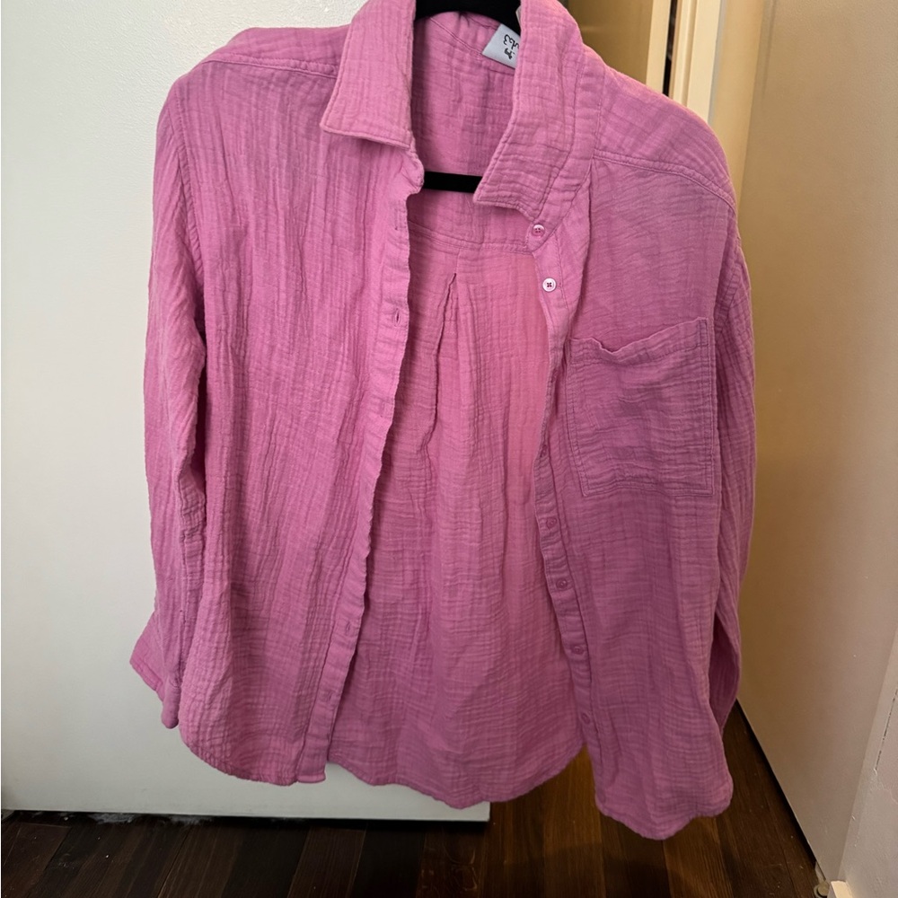 Echo Textured Pink Shirt